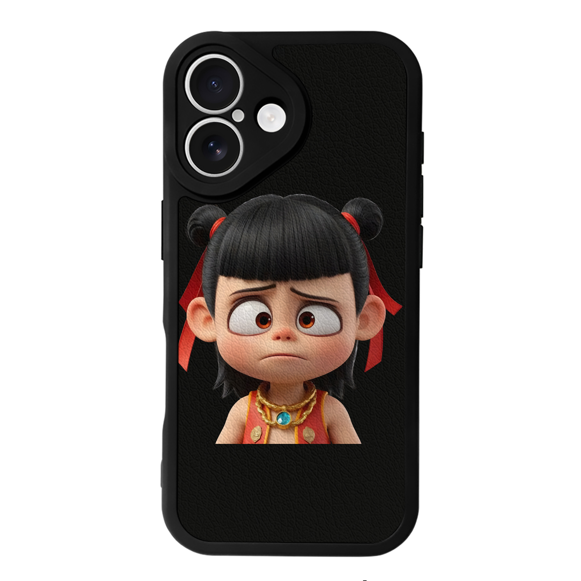 （画像用） Ne Zha 2 ナタ 魔童の大暴れ 【iPhone 16シリーズ対応】シリコンスマホケース（レザー調） 材質：シリコン